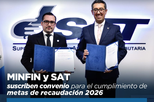 Suscriben convenio sobre meta de recaudación tributaria de 119 millardos de quetzales en 2026
