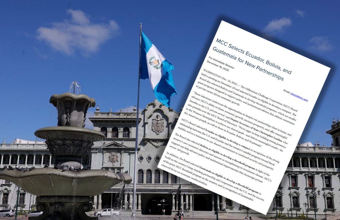 MCC elige a Guatemala para programas umbral. / Foto: AGN, Gobierno de Guatemala, MCC.