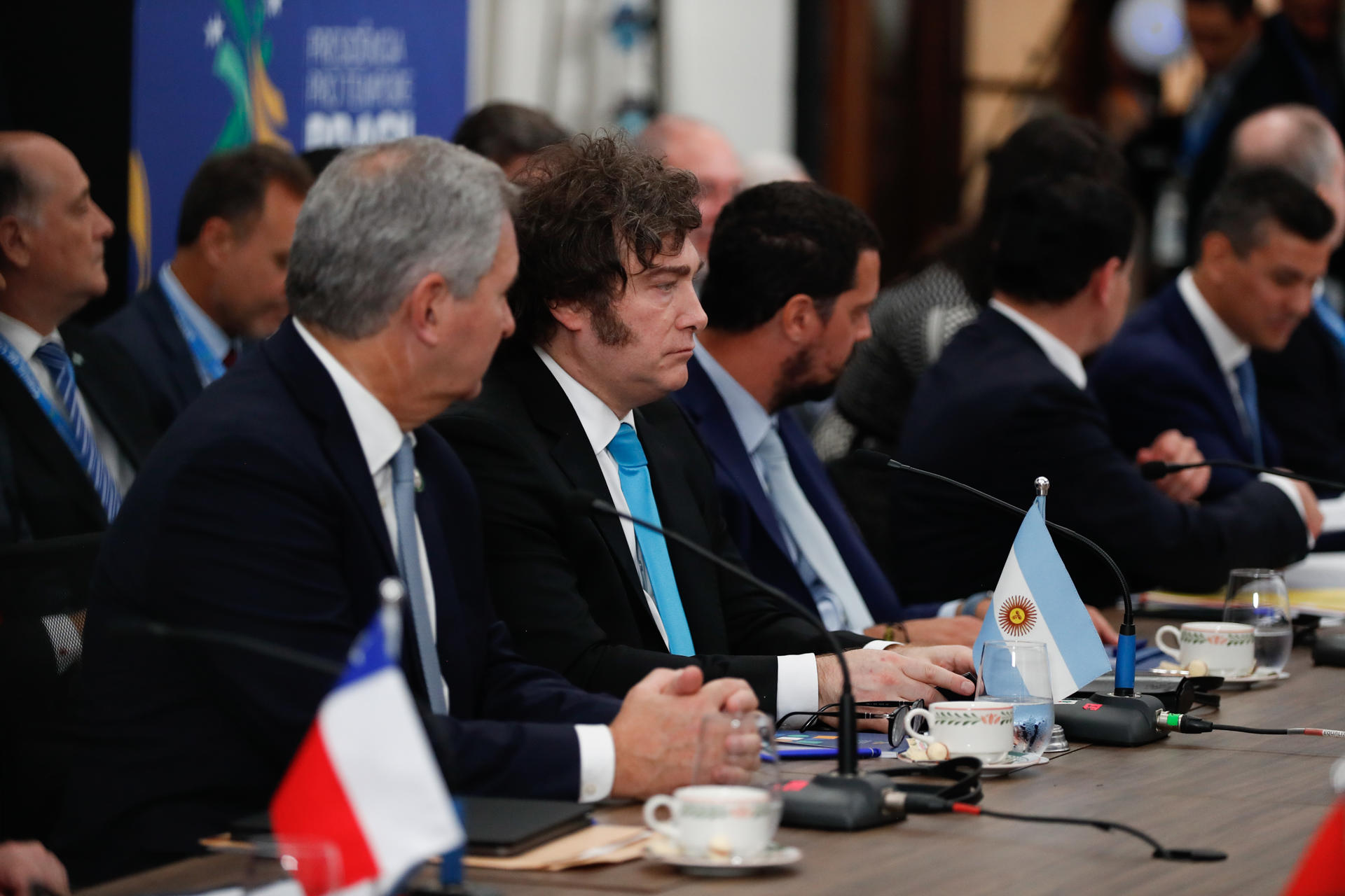 Presidente de Argentina, Javier Milei, se pronunció sobre Venezuela en la reunión del Mercosur. / Foto: EFE.