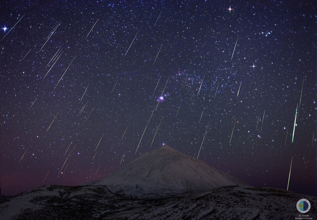 Las gemínidas. / Foto: Instituto de Astrofísica de Canarias.