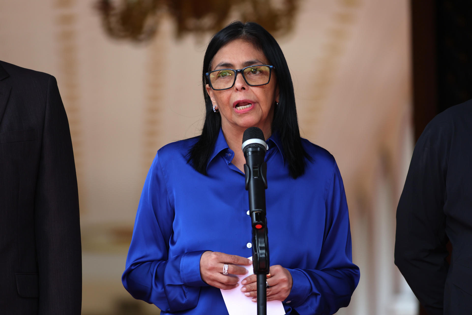 Delcy Rodríguez, presidenta encargada de Venezuela. / Foto: EFE.