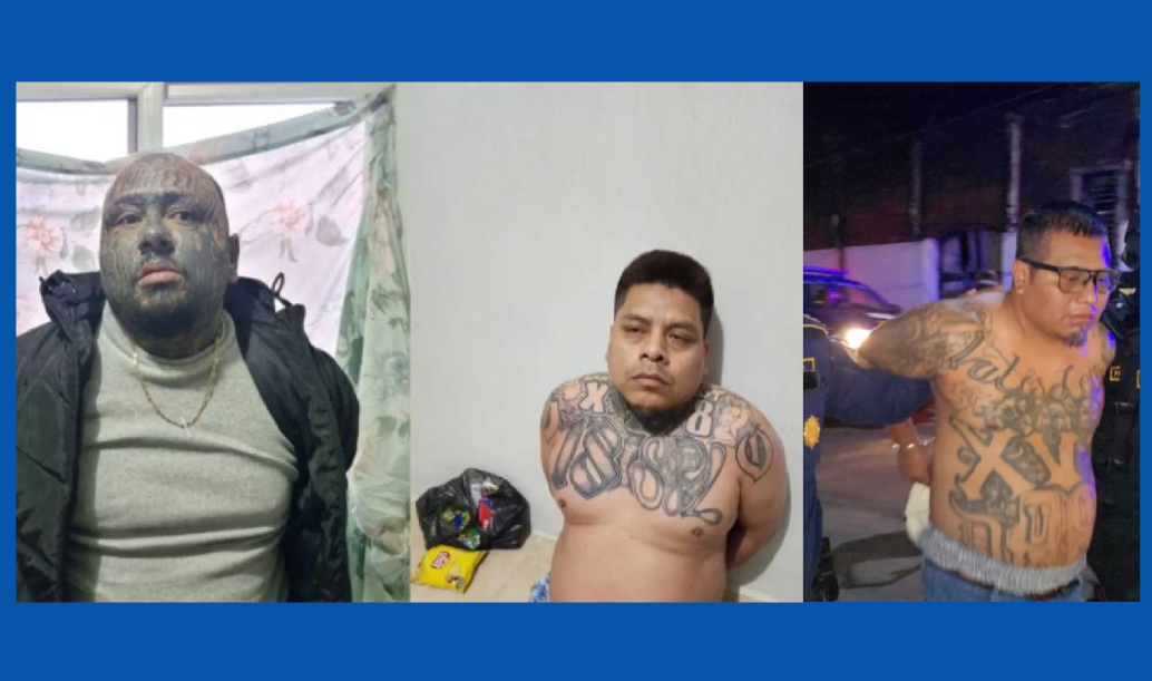Los reos fueron identificados como Melvin Gabriel De León, Marlon Martínez y Nicolás Xantes Sis. / Foto: PNC