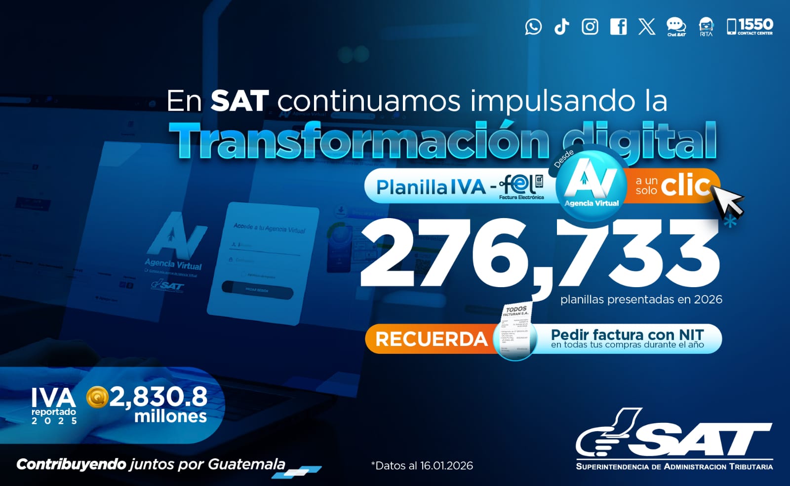 Datos de la SAT. 