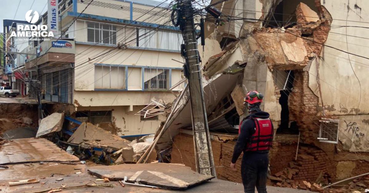 Los daños materiales por las lluvias y deslizamientos de tierra son cuantiosos en el sureste de Brasil.