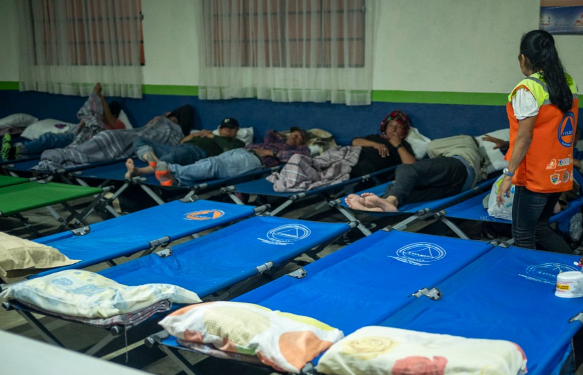 Así funcionan los catorce albergues habilitados por Conred./Foto: Conred.