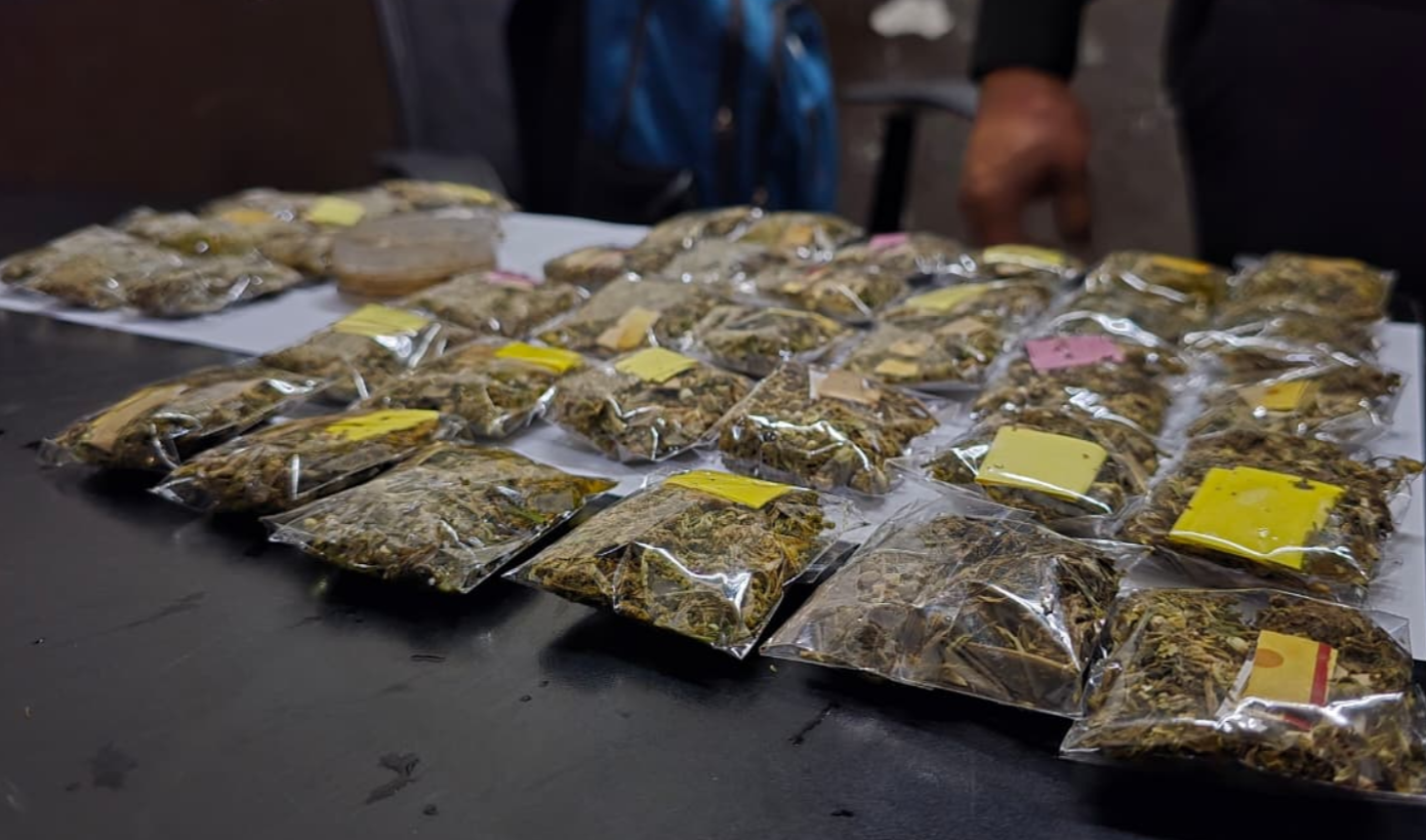 Detienen a narcomenudistas e incautan diferentes tipos de droga./Foto: PNC.