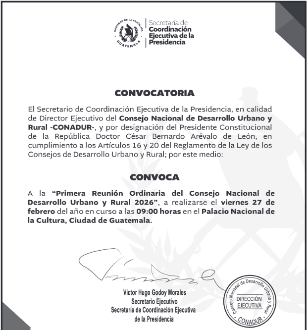 Primera Reunión Ordinaria del Conadur 2026