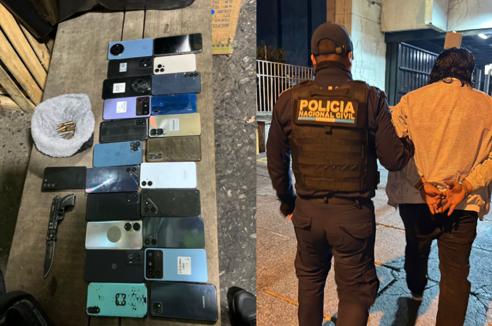 PNC captura a hombre con 23 celulares de dudosa procedencia en zona 1 capitalina