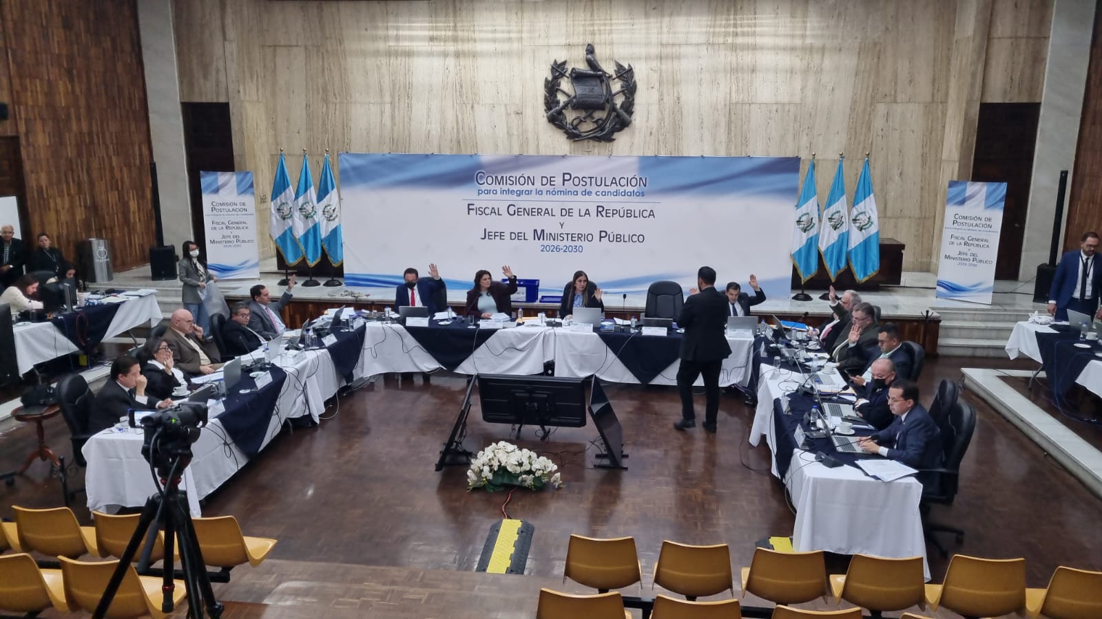 Comisión de Postulación para Elección de Fiscal General sesiona en la Sala de Vistas de la CSJ. / Foto: DCA.