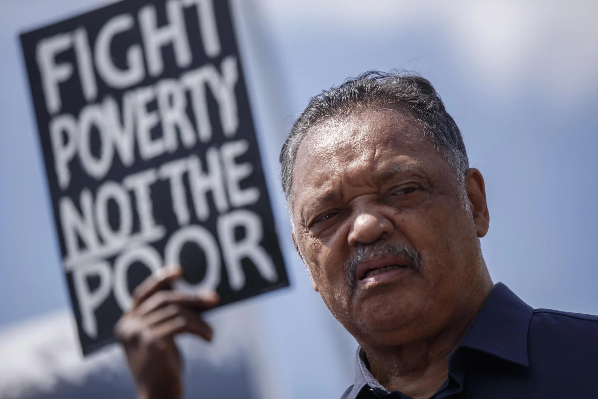 El ministro bautista estadounidense Jesse Jackson, defensor de los derechos civiles.
