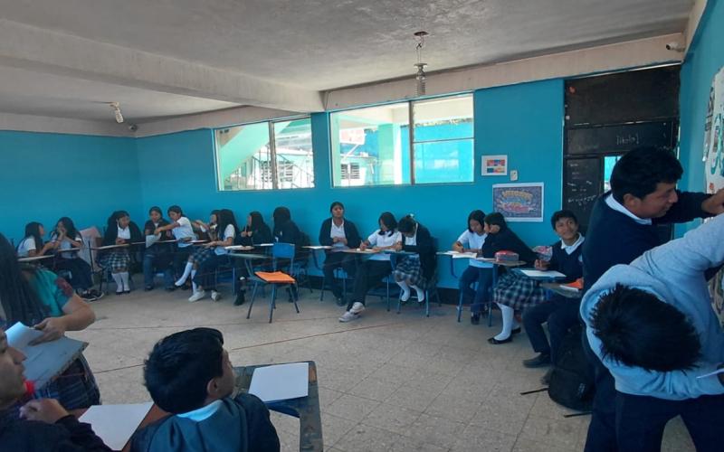 Jóvenes aprenden sobre los nahuales./Foto: MCD.