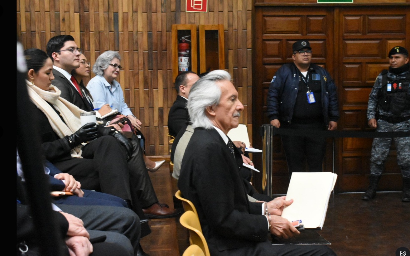 El periodista José Rubén Zamora, durante la audiencia en la que solicitó que se le otorque medida sustitutiva.