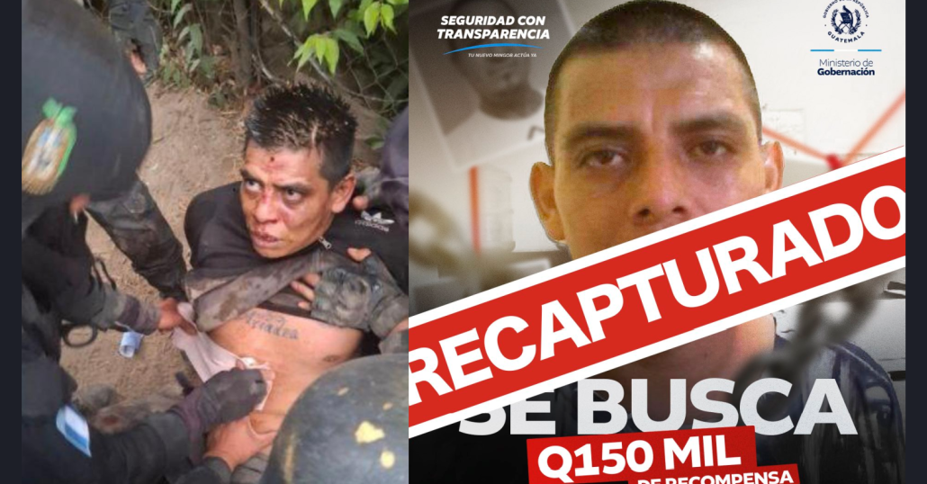 PNC recaptura a alias “Inquieto” uno de los prófugos de Fraijanes II