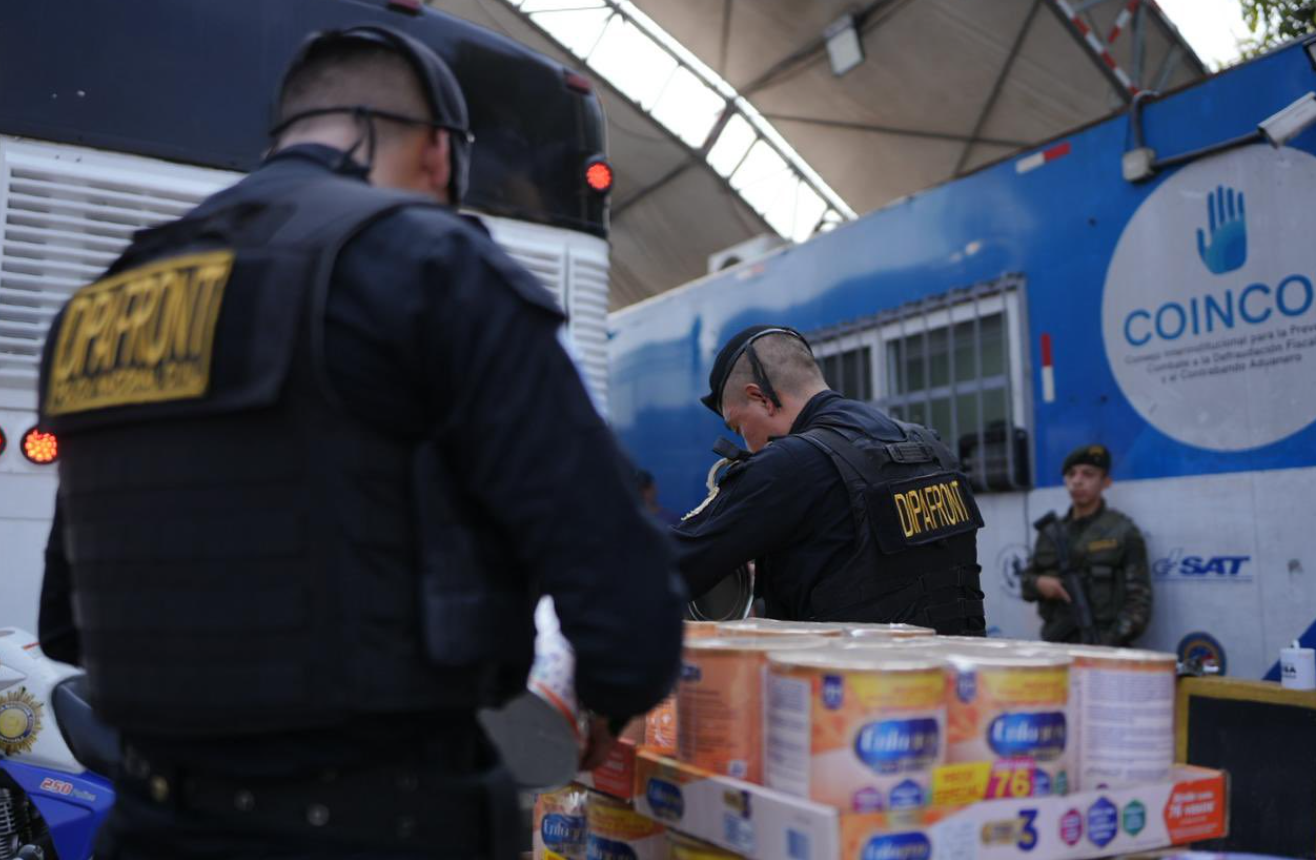 Incautan mercadería irregular en puesto de control de Escuintla