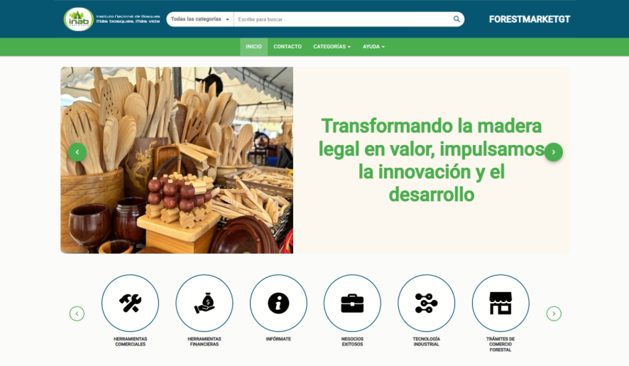 Inab presentó la plataforma digital ForestMarketGT. / Foto: Inab.