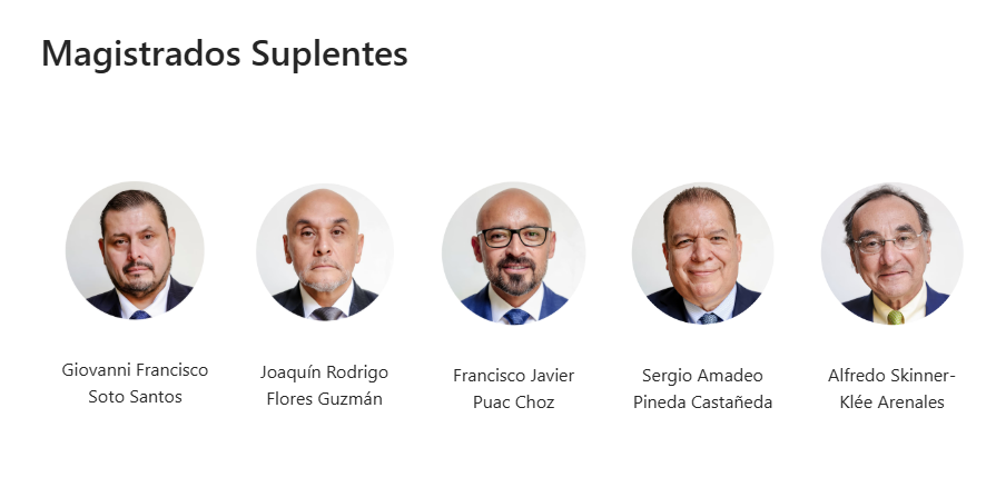 Magistrados suplentes del TSE. 