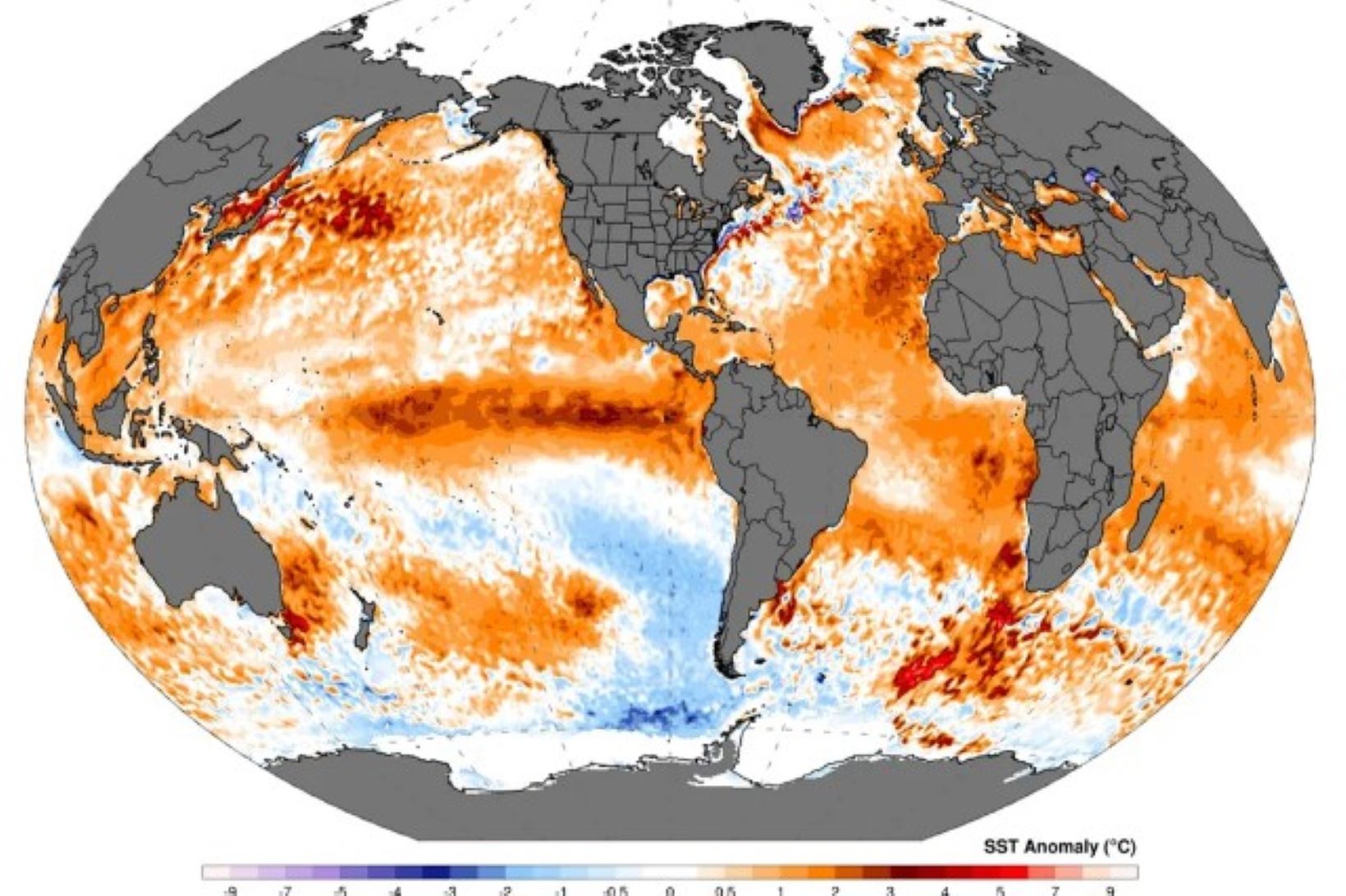 El fenómeno de "El Niño" ocurre cuando hay un aumento en la temperatura del océano Pacífico.