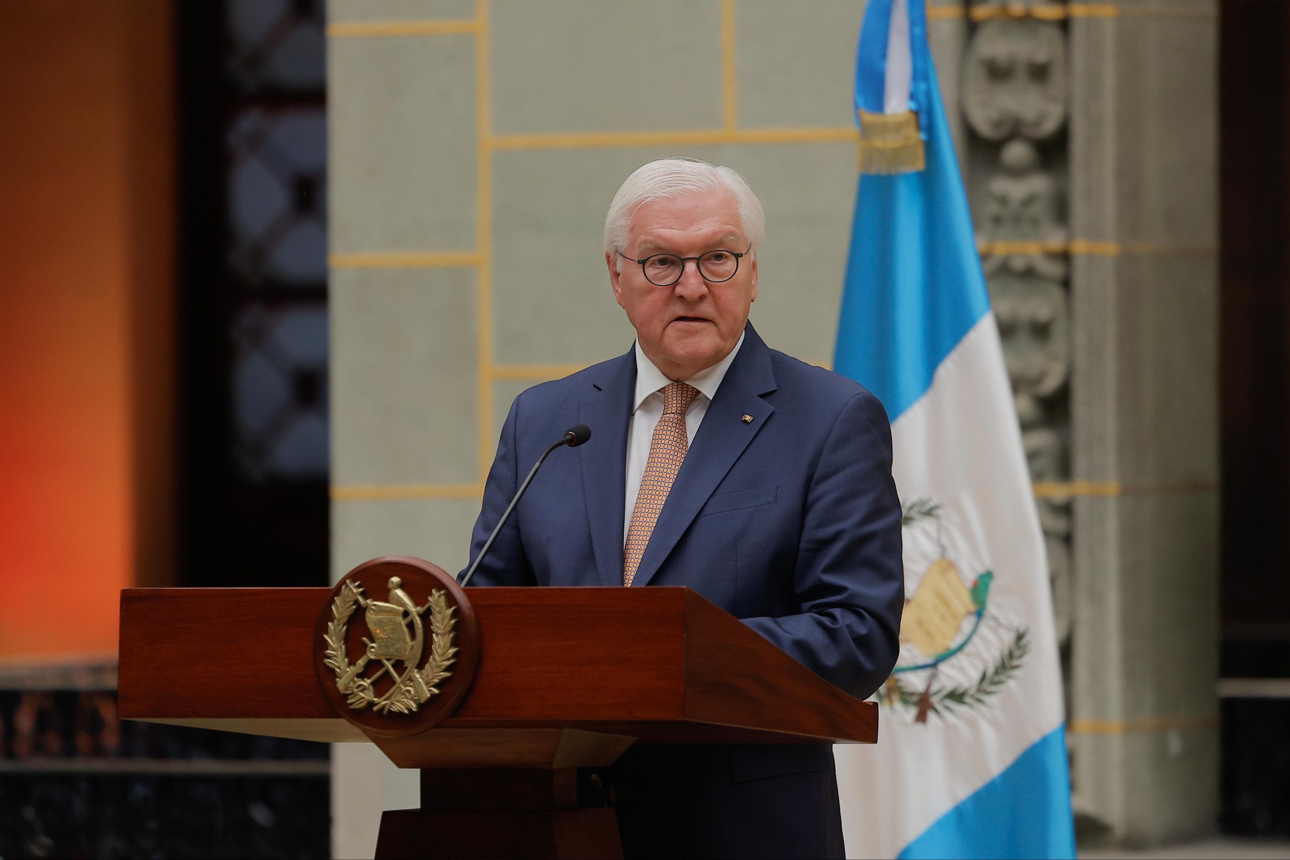 Presidente alemán, Frank-Walter Steinmeier, en una visita oficial en Guatemala. / Foto: Gilber García