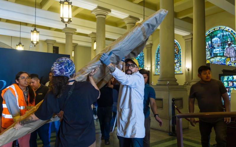 Retiran últimas obras que permanecían en el Museo de Arte Colonial. / Foto: MCD.