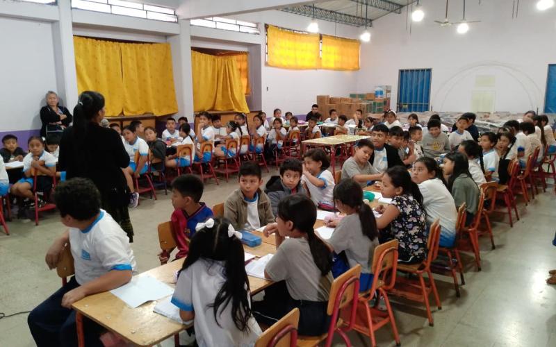 Estudiantes de Chinautla reconectan con el idioma poqomam./Foto: MCD.
