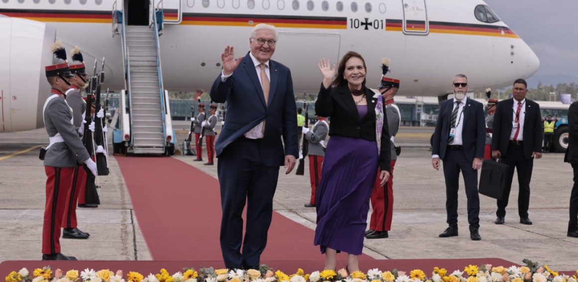 Presidente alemán, Frank-Walter Steinmeier, arriba a Guatemala