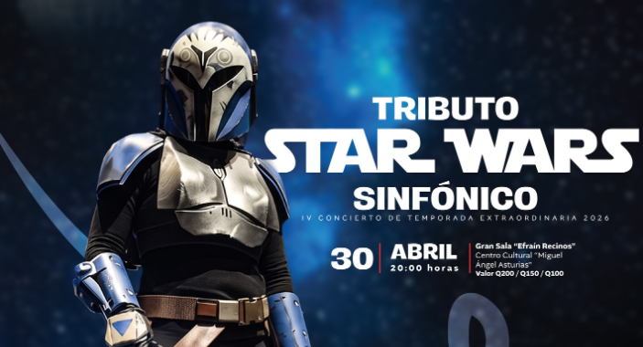 El tributo sinfónico a Star Wars se llevará a cabo en la Gran Sala Efraín Recinos el próximo 30 de abril. (Foto: MCD)