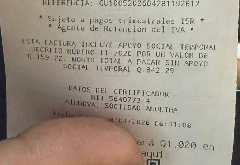 Apoyo temporal para combustibles se puede verificar en las facturas