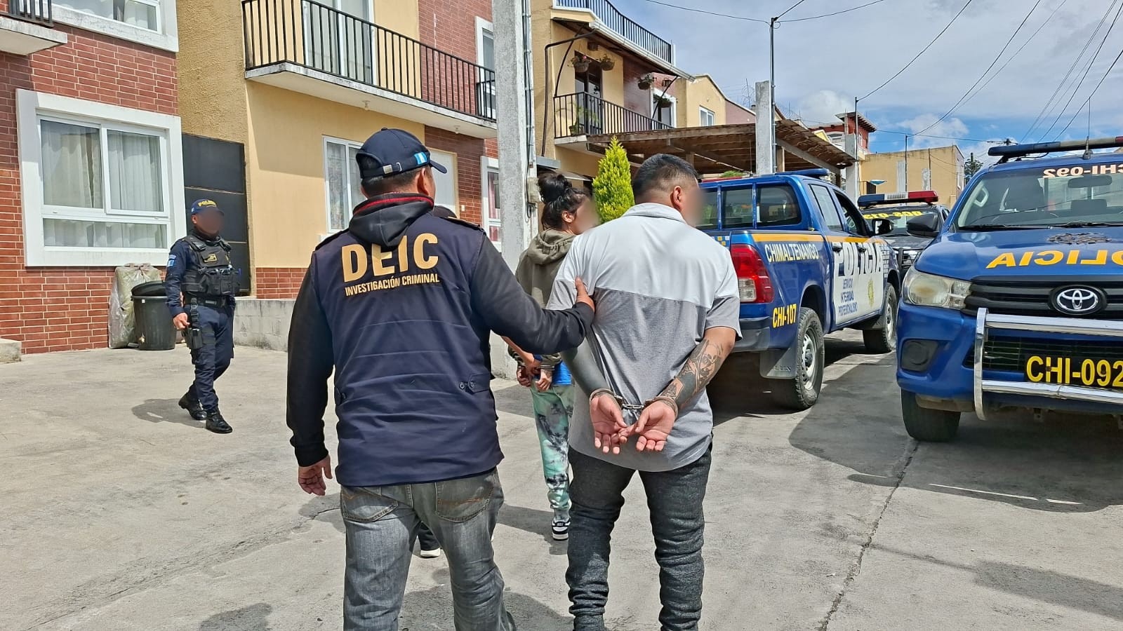 Capturados por caso de homicidio. / Foto: PNC.