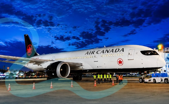 Aeropuerto La Aurora recibió a la aeronave Boeing 787-8 de Air Canada. / Foto: DGAC.