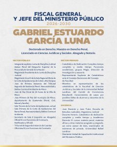Datos de García Luna compartidos por el Ejecutivo. / Foto: Gobierno de Guatemala.