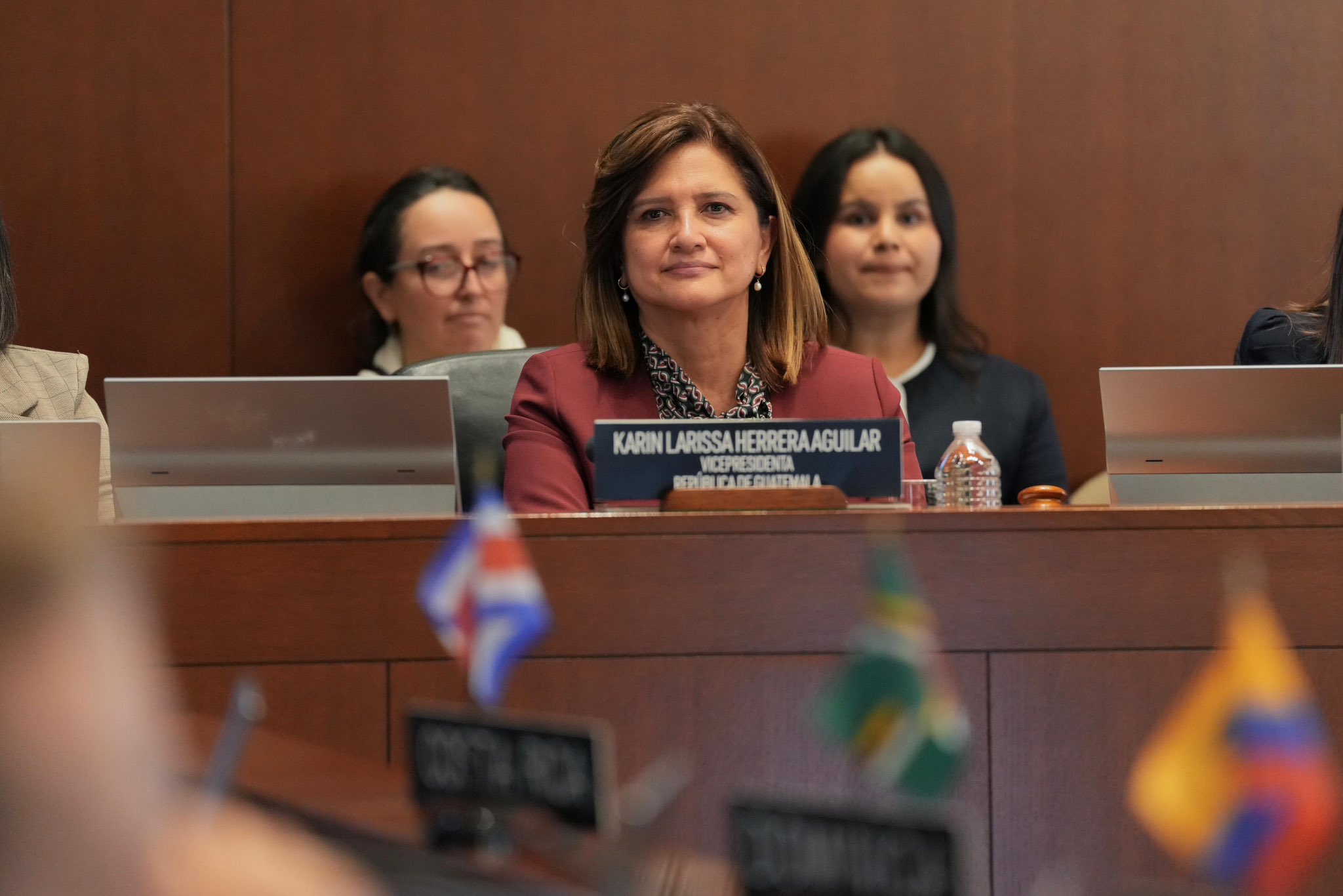 La vicepresidenta Karin Herrera participó en la clausura de la Octava Reunión de Autoridades Nacionales en Materia de Trata de Personas. (Foto: Vicepresidencia)