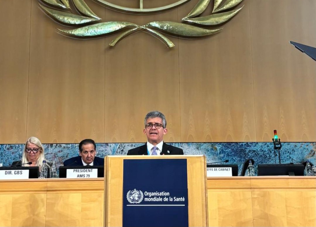 Ministro de Salud participa en la Asamblea Mundial de la Salud. (Foto: MSPAS)