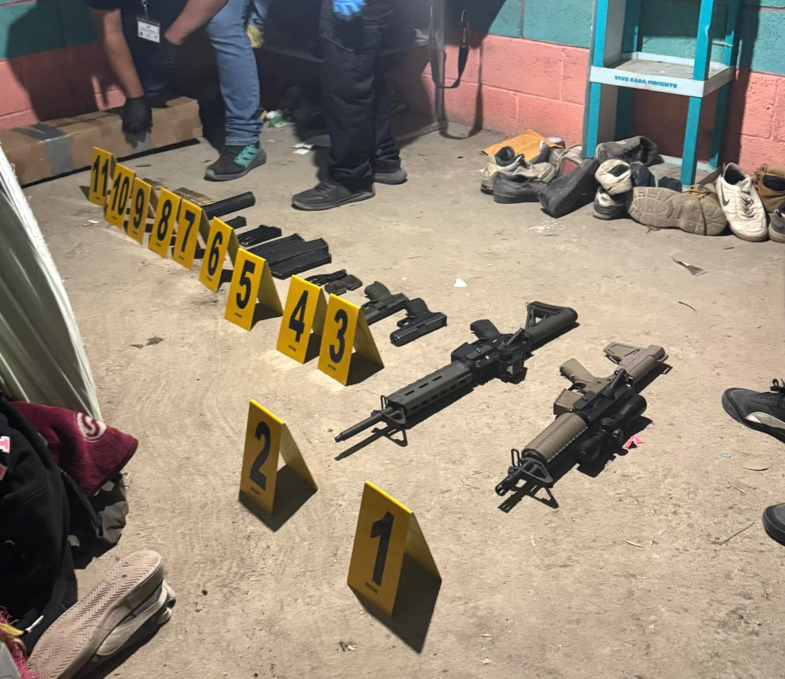 PNC decomisa armas de alto poder en Huehuetenango tras investigación por doble homicidio