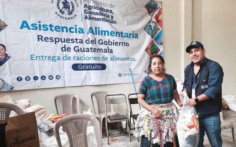 MAGA brinda asistencia alimentaria a familias de Quetzaltenango y Suchitepéquez./Foto: MAGA.