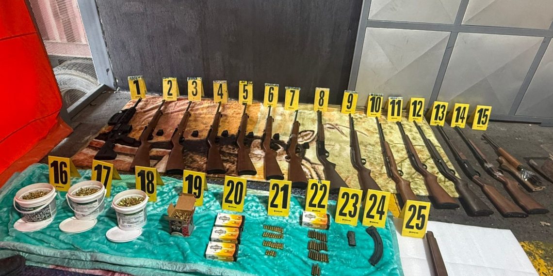 Incautación de armas de fuego crece en los primeros meses del 2026./Foto: PNC.