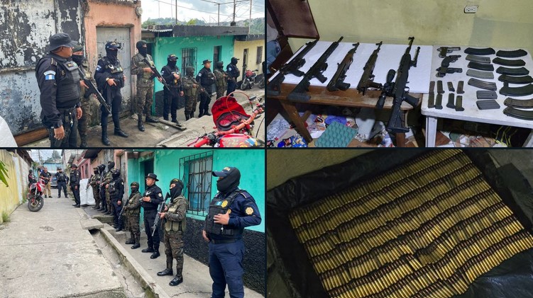 Operativo interinstitucional permite decomiso de arsenal en la zona 18