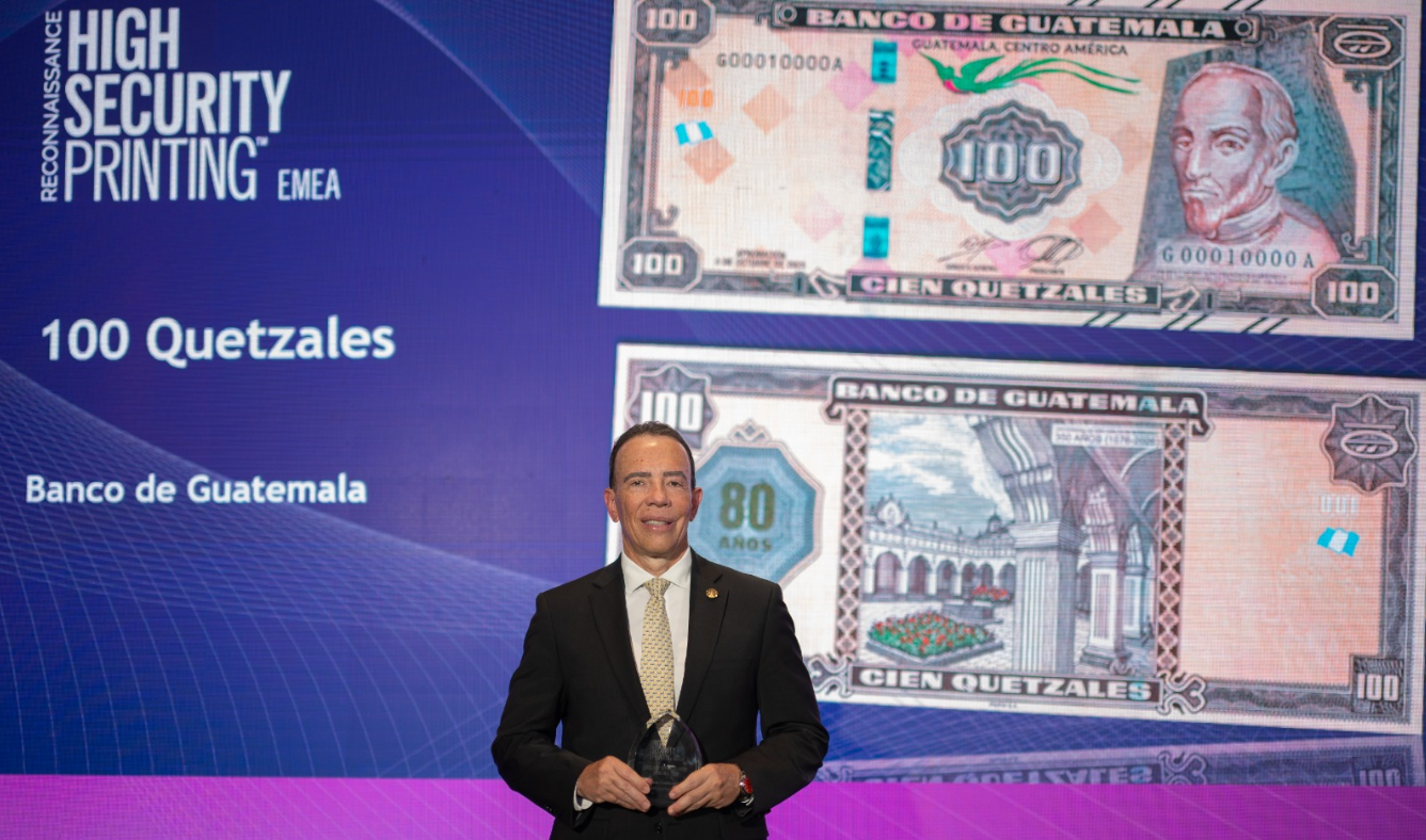 Billete conmemorativo de 100 quetzales de Guatemala es reconocido a nivel internacional