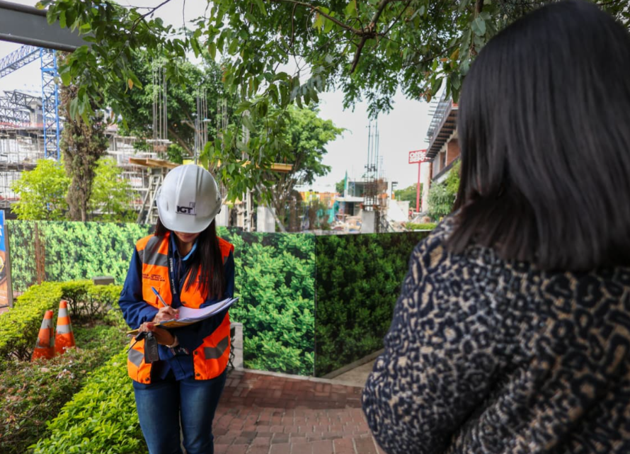 Mintrab inspecciona obra tras accidente laboral en zona 17./Foto: Mintrab.