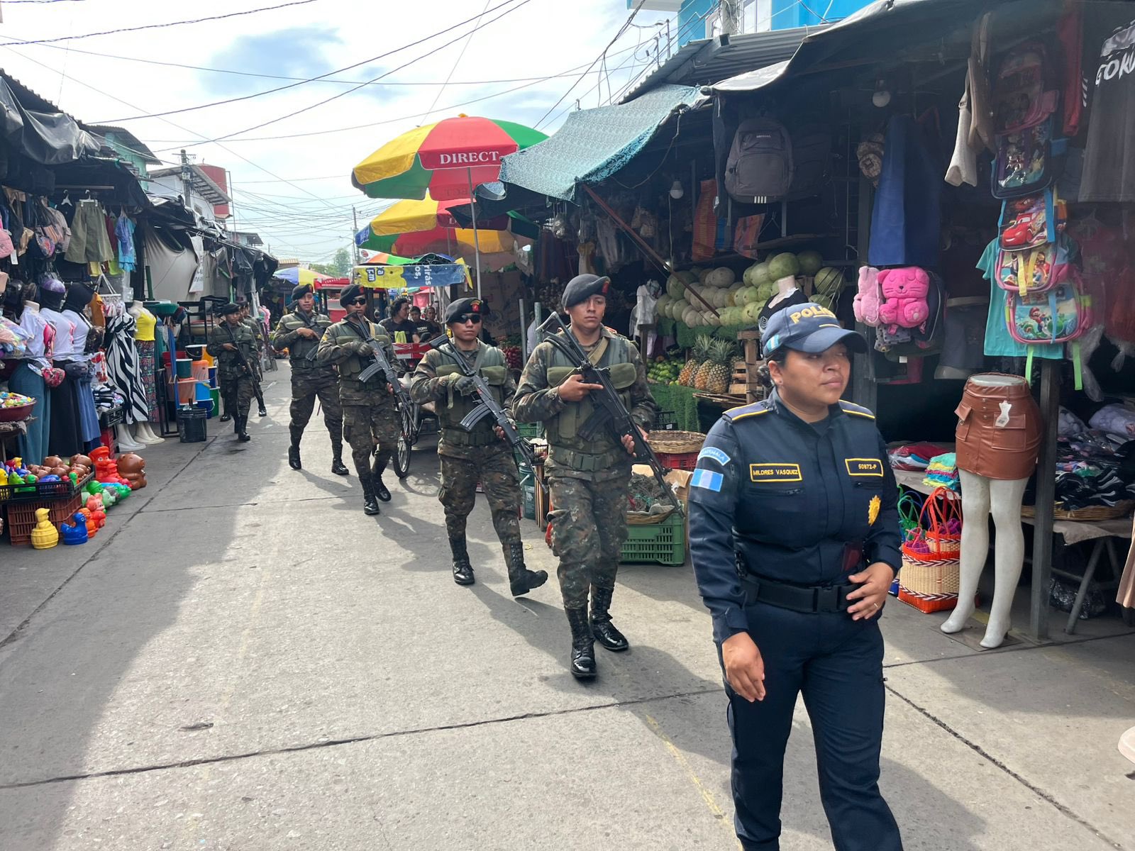 Operativo Mercado Seguro llega a los departamentos . / Foto: Ejército de Guatemala.