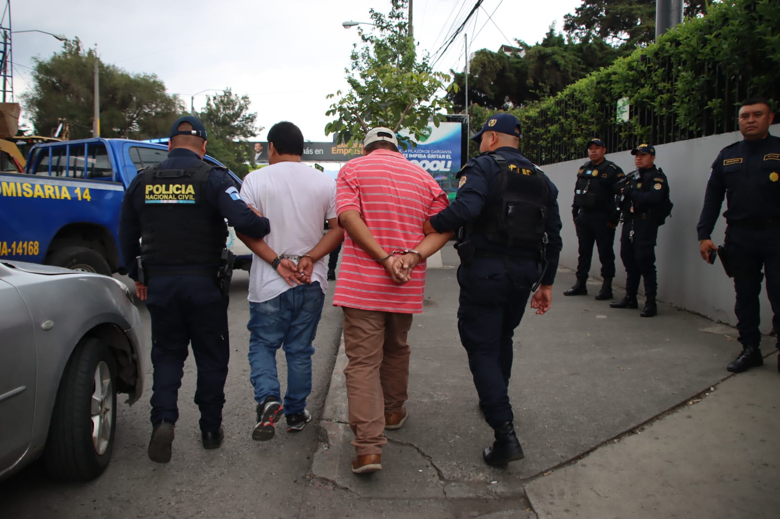 Según la PNC, los detenidos podrían estar vinculados con varios asaltos cometidos en distintos sectores del departamento de Guatemala. / Foto: PNC